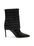 RENÉ CAOVILLA - 100 QUILTED MOTIF HEMATITE STRASS EMBELLISHED HEELED BOOTS