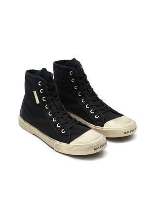 Detail View - Click To Enlarge - BALENCIAGA - ‘PARIS’ HIGH TOP LACE UP SNEAKERS