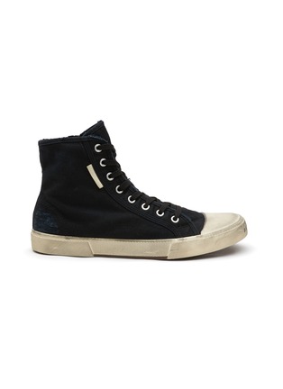 Main View - Click To Enlarge - BALENCIAGA - ‘PARIS’ HIGH TOP LACE UP SNEAKERS