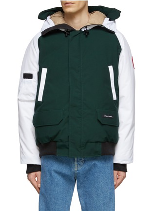 Main View - Click To Enlarge - CANADA GOOSE - ‘CHILLIWACK’ COLOURBLOCK HOODED BOMBER JACKET