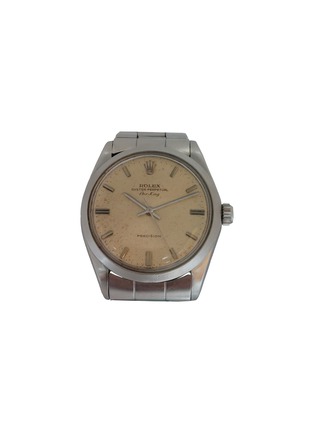Main View - Click To Enlarge - LANE CRAWFORD VINTAGE COLLECTION - ROLEX AIR KING SILVER DIAL STEEL CASE WRIST WATCH
