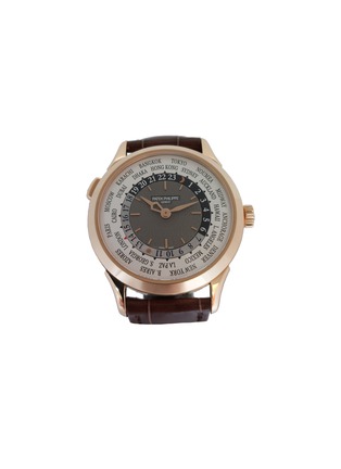 Main View - Click To Enlarge - LANE CRAWFORD VINTAGE COLLECTION - PATEK PHILIPPE COMPLICATIONS WORLD TIME WHITE GREY DIAL 18K ROSE GOLD CASE WRIST WATCH