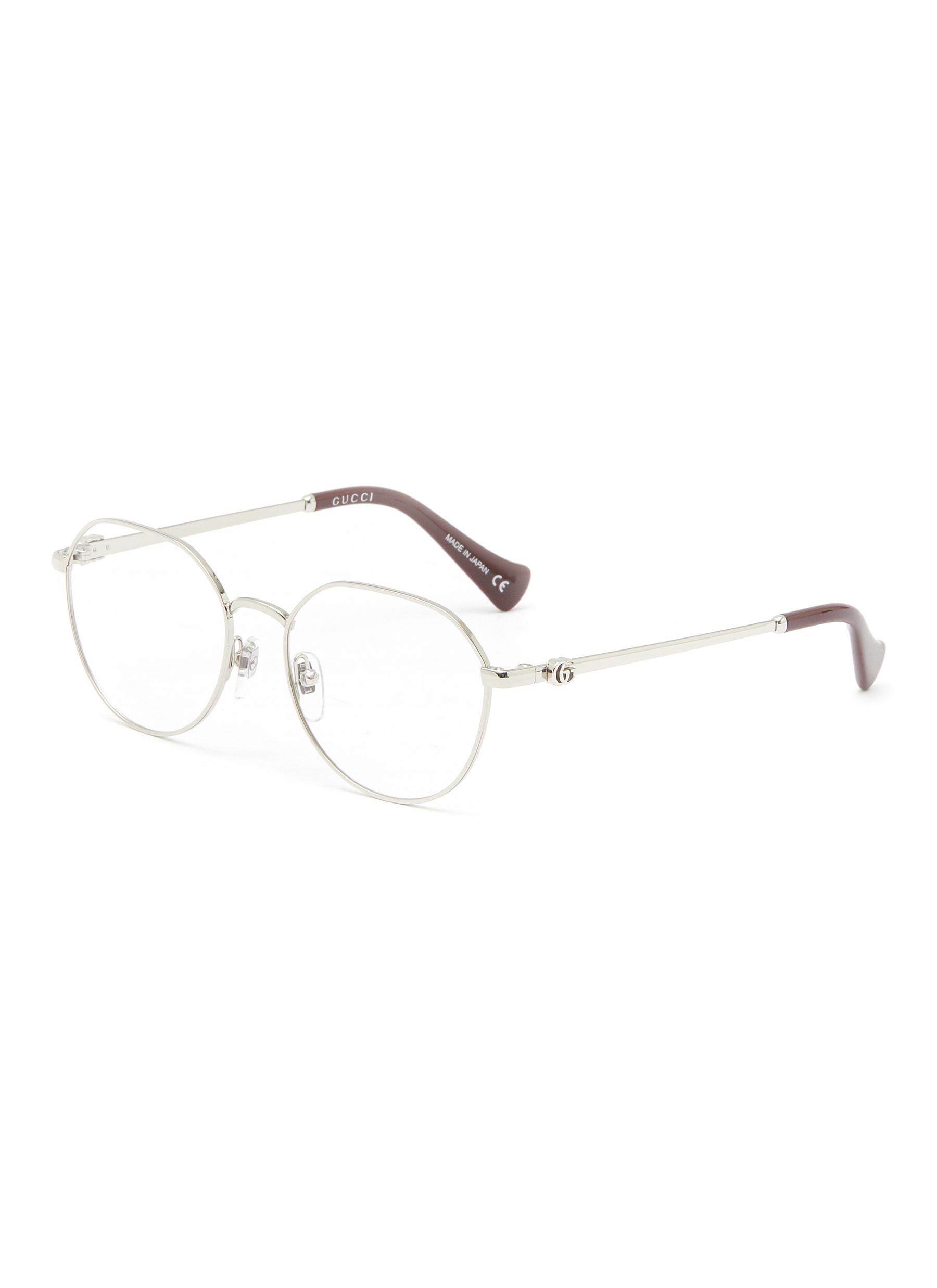 Contrasting Tip Metal Round Optical Glasses