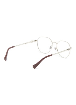 Figure View - Click To Enlarge - GUCCI - Contrasting Tip Metal Round Optical Glasses