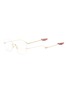 Main View - Click To Enlarge - GUCCI - Strawberry Charm Metal Square Optical Glasses