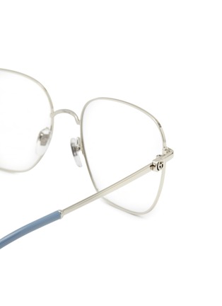 Detail View - Click To Enlarge - GUCCI - Contrasting Tip Metal Square Optical Glasses