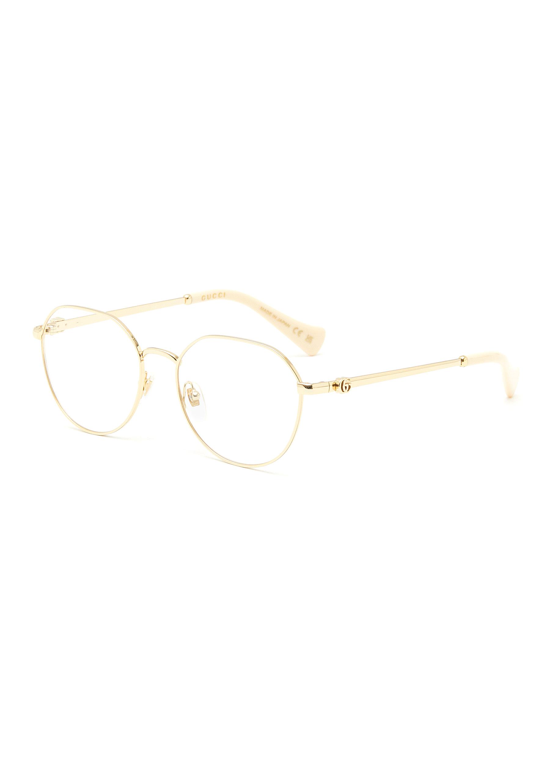 Contrasting Tip Metal Round Optical Glasses