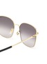 Detail View - Click To Enlarge - GUCCI - Gradient Lens Metal Square Sunglasses