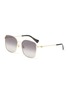Main View - Click To Enlarge - GUCCI - Gradient Lens Metal Square Sunglasses