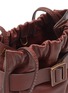 Detail View - Click To Enlarge - BOYY - ‘SQUARE SCRUNCHIE’ BUCKLE APPLIQUÉ LEATHER SHOULDER BAG