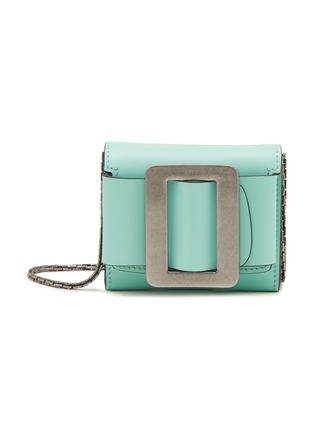 Main View - Click To Enlarge - BOYY - ‘BUCKLE COIN PURSE’ METAL CHAIN LEATHER CROSSBODY BAG