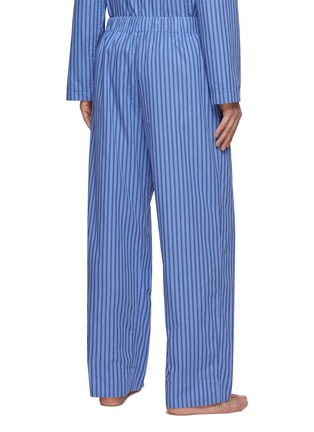 Back View - Click To Enlarge - TEKLA - Medium Organic Cotton Poplin Pyjamas Pants — Boro Stripes