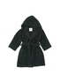 Main View - Click To Enlarge - TEKLA - Organic Cotton Terry Hooded 3-4 Year Old Kids Bathrobe — Forest Green