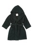 Main View - Click To Enlarge - TEKLA - Organic Cotton Terry Hooded 7-8 Year Old Kids Bathrobe — Forest Green
