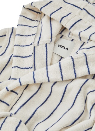 Detail View - Click To Enlarge - TEKLA - Organic Cotton Terry Hooded 1-2 Year Old Kids Bathrobe — Carmel