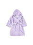 Main View - Click To Enlarge - TEKLA - Organic Cotton Terry Hooded 1-2 Year Old Kids Bathrobe — Lavender