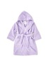 Main View - Click To Enlarge - TEKLA - Organic Cotton Terry Hooded 3-4 Year Old Kids Bathrobe — Lavender