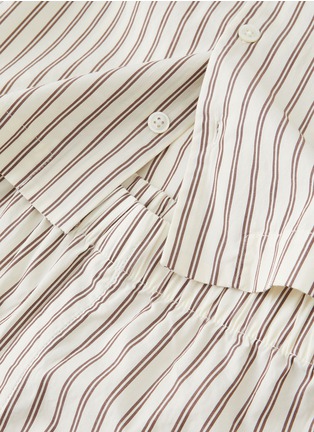 Detail View - Click To Enlarge - TEKLA - 1-2 YEAR OLD KIDS ORGANIC COTTON POPLIN PYJAMAS SET — HOPPER STRIPES