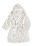 Main View - Click To Enlarge - TEKLA - Organic Cotton Terry Hooded 7-8 Year Old Kids Bathrobe — Carmel