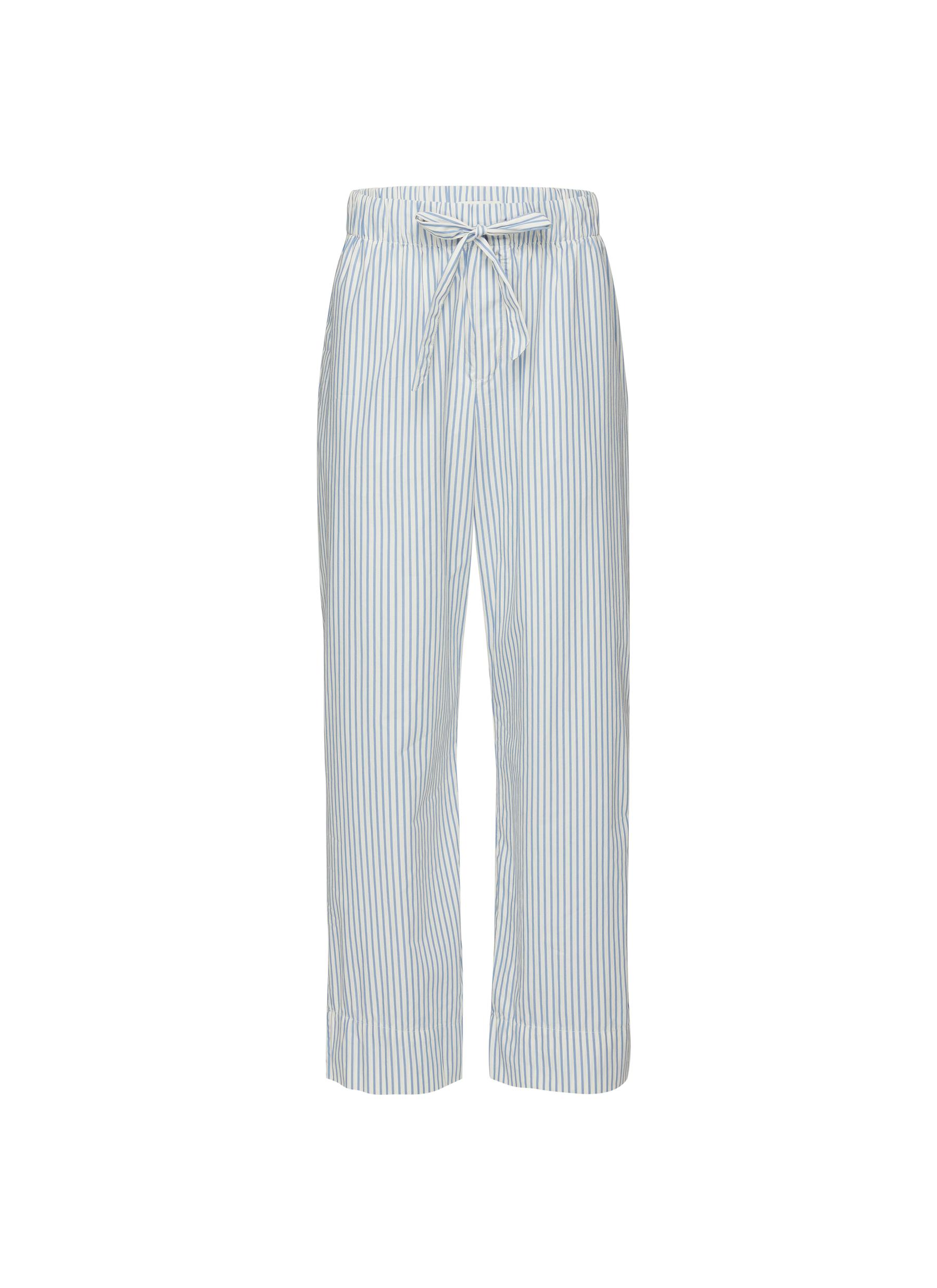 Tekla Kids' Medium Poplin Pyjamas Pants - Placid Stripes