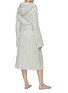 Back View - Click To Enlarge - TEKLA - Small Organic Cotton Terry Hooded Bathrobe — Racing Green