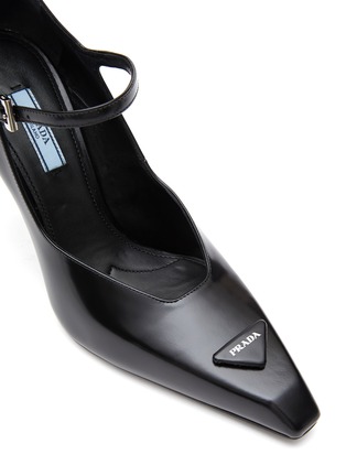 Detail View - Click To Enlarge - PRADA - ‘MODELLERIE’ LEATHER MARY JANE PUMPS