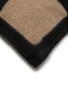Detail View - Click To Enlarge - SUZUSAN - Knitted Cashmere Cushion — Black/Light Coffee