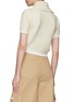 Back View - Click To Enlarge - JACQUEMUS - Contrast Trim Enlarged Collar Knit Cropped Cardigan