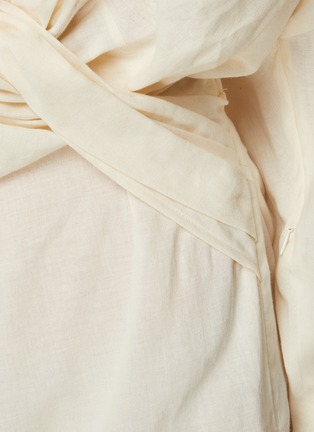  - JACQUEMUS - Tied Front Halter Neck Cotton Mini Shirt Dress