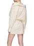 Back View - Click To Enlarge - JACQUEMUS - Tied Front Halter Neck Cotton Mini Shirt Dress