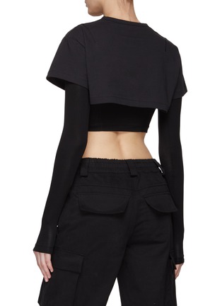 Back View - Click To Enlarge - JACQUEMUS - CROPPED LAYERED T-SHIRT