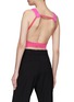 Back View - Click To Enlarge - JACQUEMUS - Metallic Buckle Open Back Two Toned Knit Cropped Top