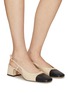 Figure View - Click To Enlarge - SAM EDELMAN - ‘TARRA’ LEATHER SLING BACK SHOES