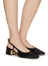 Figure View - Click To Enlarge - SAM EDELMAN - ‘TARRA’ SUEDE SLING BACK SHOES