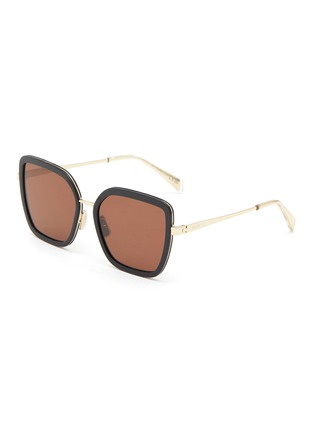 Main View - Click To Enlarge - CELINE - METAL ACETATE FRAME LOGO CATEYE SUNGLASSES
