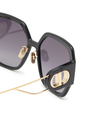 Detail View - Click To Enlarge - DIOR - MONTAIGNE SQUARE ACETATE FRAME METAL FRONT SUNGLASSES