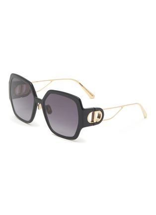 Main View - Click To Enlarge - DIOR - MONTAIGNE SQUARE ACETATE FRAME METAL FRONT SUNGLASSES