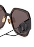 Detail View - Click To Enlarge - DIOR - MONTAIGNE SQUARE ACETATE FRAME METAL FRONT SUNGLASSES