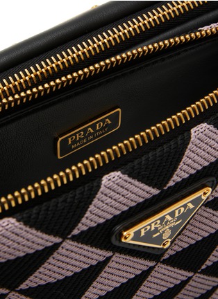 Detail View - Click To Enlarge - PRADA - ‘Symbole’ Triangle Jacquard Duo Mini Bag