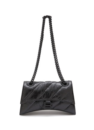 Main View - Click To Enlarge - BALENCIAGA - ‘Crush’ Small Chain Strap Quilted Leather Bag