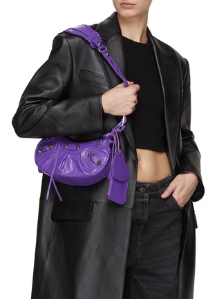 Figure View - Click To Enlarge - BALENCIAGA - ‘LE CAGOLE’ EXTRA SMALL LAMB LEATHER SHOULDER BAG