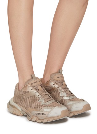 Figure View - Click To Enlarge - BALENCIAGA - ‘TRACK.3’ CHUNKY SOLE MESH LOW TOP SNEAKERS