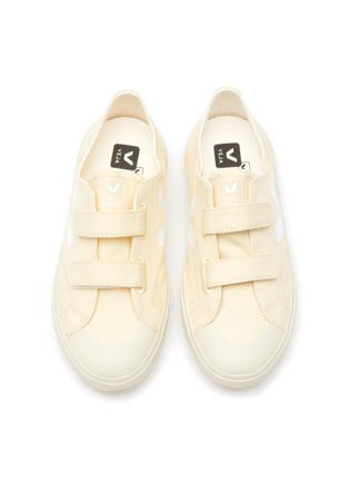 Detail View - Click To Enlarge - VEJA - ‘Ollie’ Double Velcro Strap Canvas Low-Top Kids Sneakers