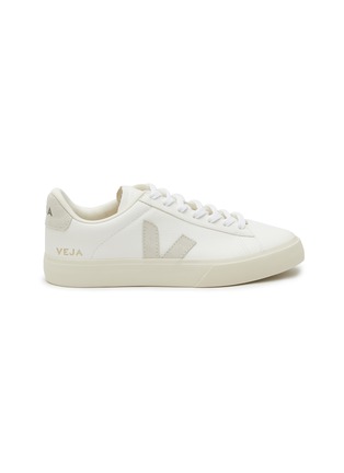 Main View - Click To Enlarge - VEJA - ‘CAMPO’ LOGO APPLIQUÉ CHROMEFREE LEATHER SNEAKERS