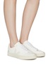 Figure View - Click To Enlarge - VEJA - ‘CAMPO’ LOGO APPLIQUÉ CHROMEFREE LEATHER SNEAKERS