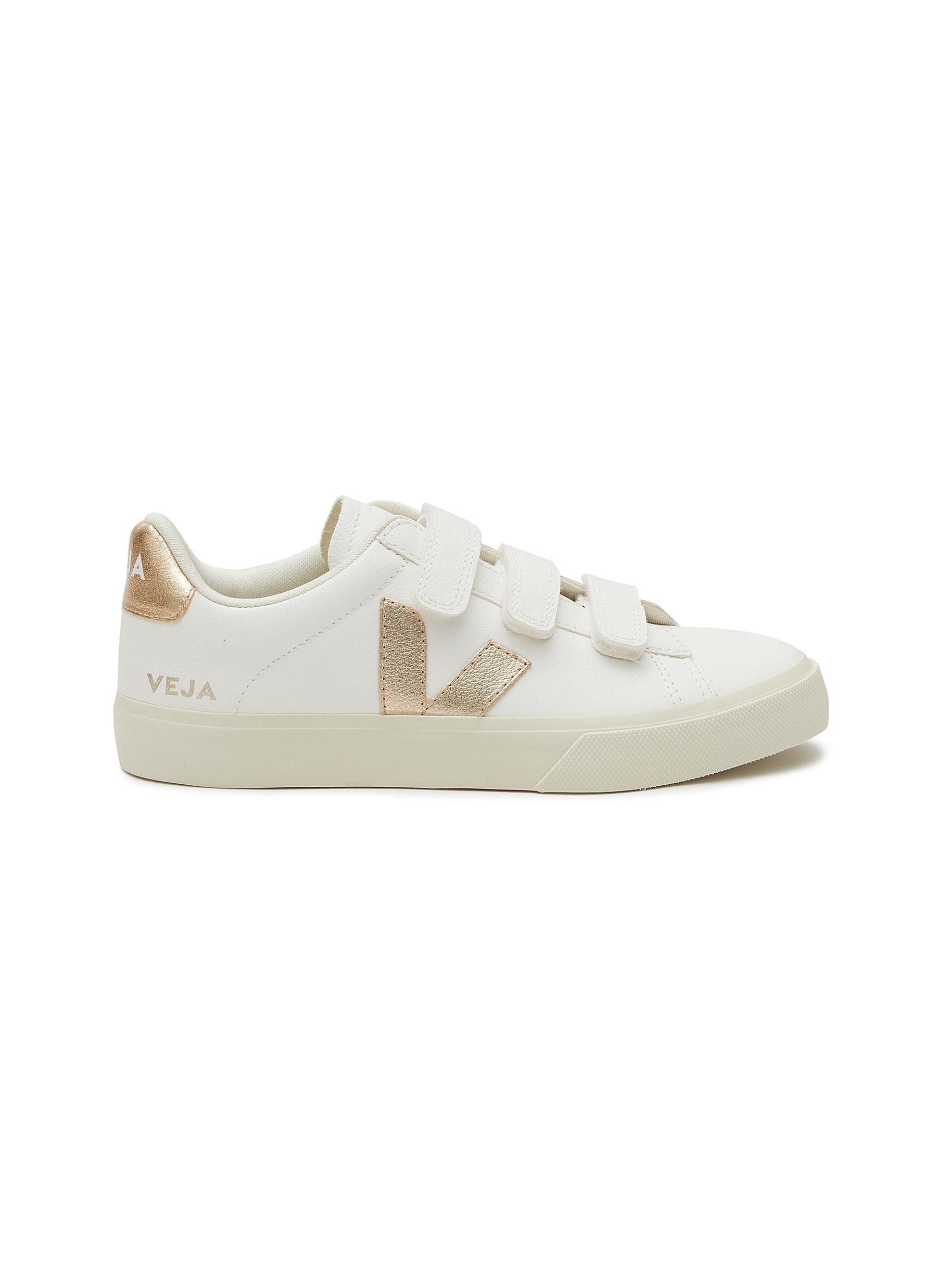 'RECIFE' LOW TOP TRIPLE VELCRO CHROMEFREE LEATHER SNEAKERS
