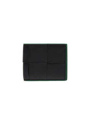 Main View - Click To Enlarge - BOTTEGA VENETA - Contrasting Trim Oversized Intrecciato Leather Bifold Wallet