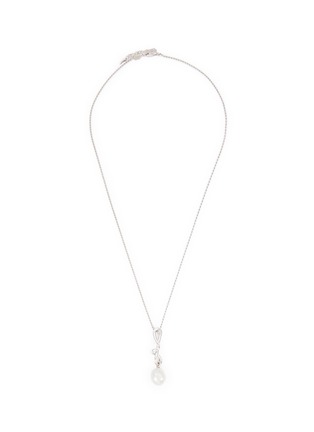 Main View - Click To Enlarge - MISSOMA - ‘KNOT’ PEARL STERLING SILVER DROP NECKLACE