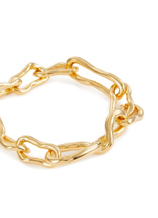 Detail View - Click To Enlarge - MISSOMA - ‘MOLTEN KNOT’ LINK GOLD PLATED STERLING SILVER BRACELET