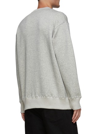 Back View - Click To Enlarge - COMME DES GARÇONS HOMME - Nylon Flap Pocket Cotton Crewneck Sweatshirt